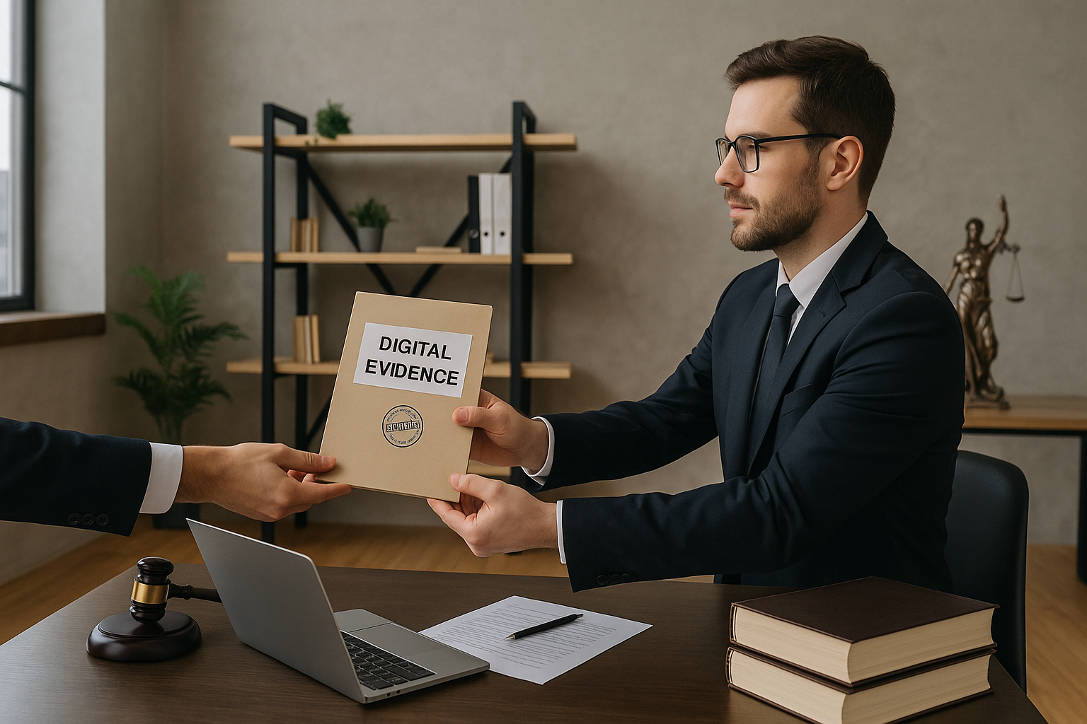 eDiscovery en España: cómo preservar, revisar y producir evidencia digital – Body – profesional legal entregando evidencias digitales certif